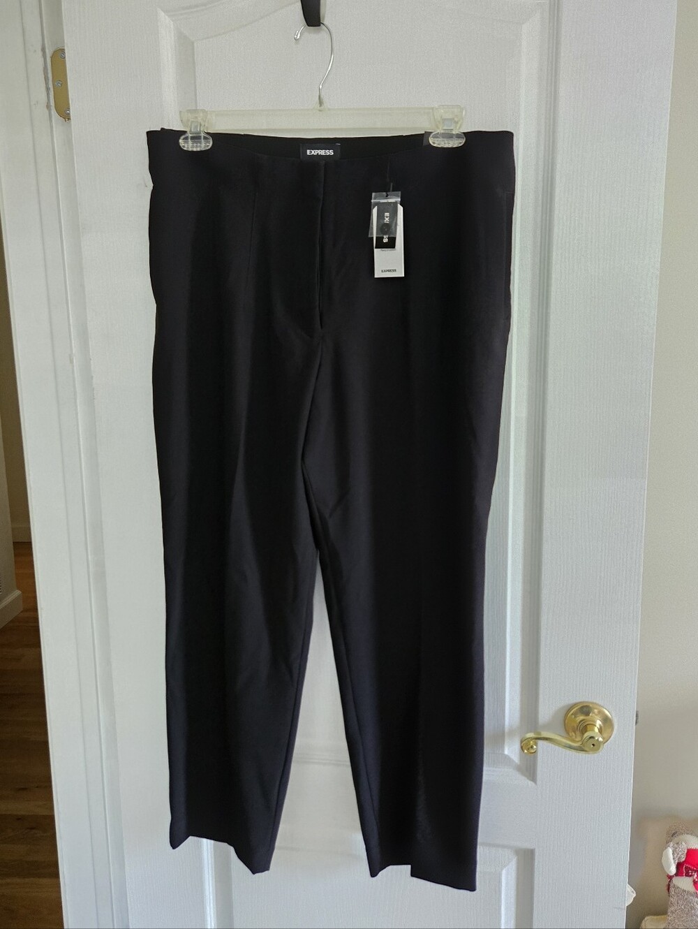 Express Size XL Black Slacks Supersoft Ankle High Rise Work Pants
